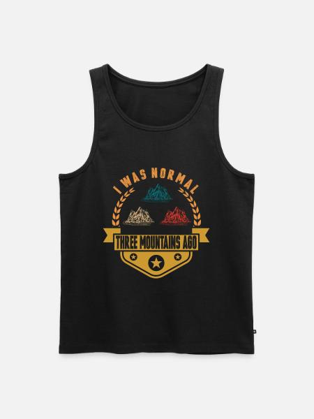 Climbing mountain - Men's Premium Organic Tank Top - black