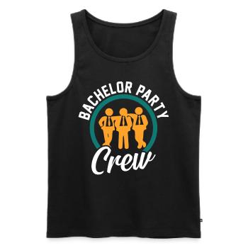 Bachelor Party Bridegroom Marry Celebrate - Men's Premium Organic Tank Top - black - Front - AI Model Male 178 light (178cm)