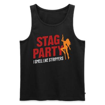 Bachelorette Party Stripper Gift - Men's Premium Organic Tank Top - black - Front - AI Model Male 178 light (178cm)