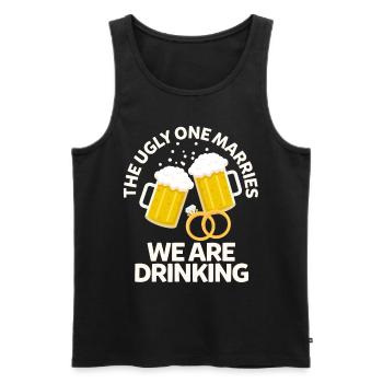 Junggesellenabschied JGA Bier Feiern Geschenk - Männer Premium Bio Tank Top - Schwarz - Vorne - AI Model Male 178 light (178cm)