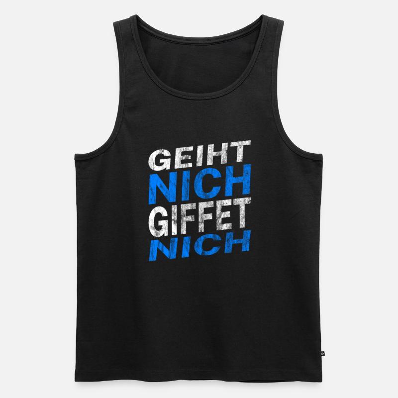 Geiht nich giffet nich - Männer Premium Bio Tank Top - Schwarz