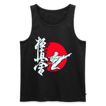 Kyokushin Karate Karatekämpfer Okinawa Karateka - Männer Premium Bio Tank Top - Schwarz - Vorne - AI Model Male 178 light (178cm)