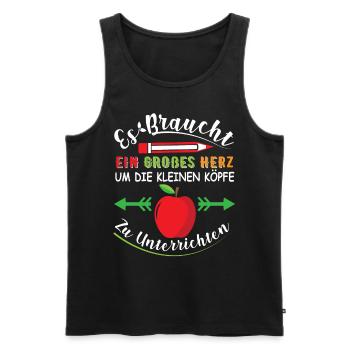 Lustiges Lehrer Lehrerin Schule Spruch Geschenk - Männer Premium Bio Tank Top - Schwarz - Vorne - Michal (187cm)