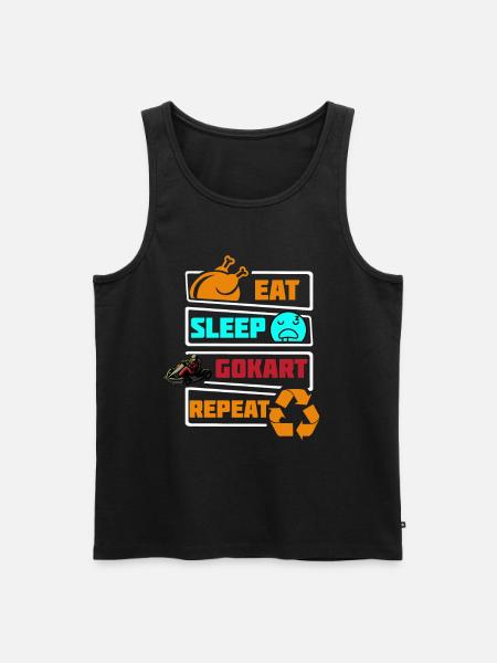 Spis Sleep Go Kart Go-kart Gentag Cart Racing Kids - Herre Premium økologisk tanktop - sort