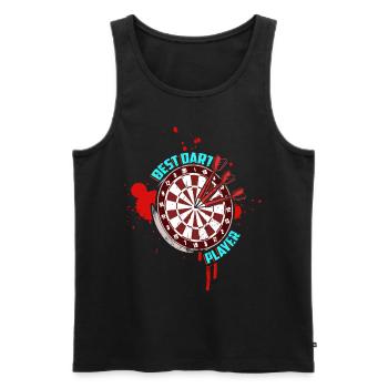 Bester Dartspieler Darter Dart Spieler 180 Darts - Männer Premium Bio Tank Top - Schwarz - Vorne - AI Model Male 178 light (178cm)