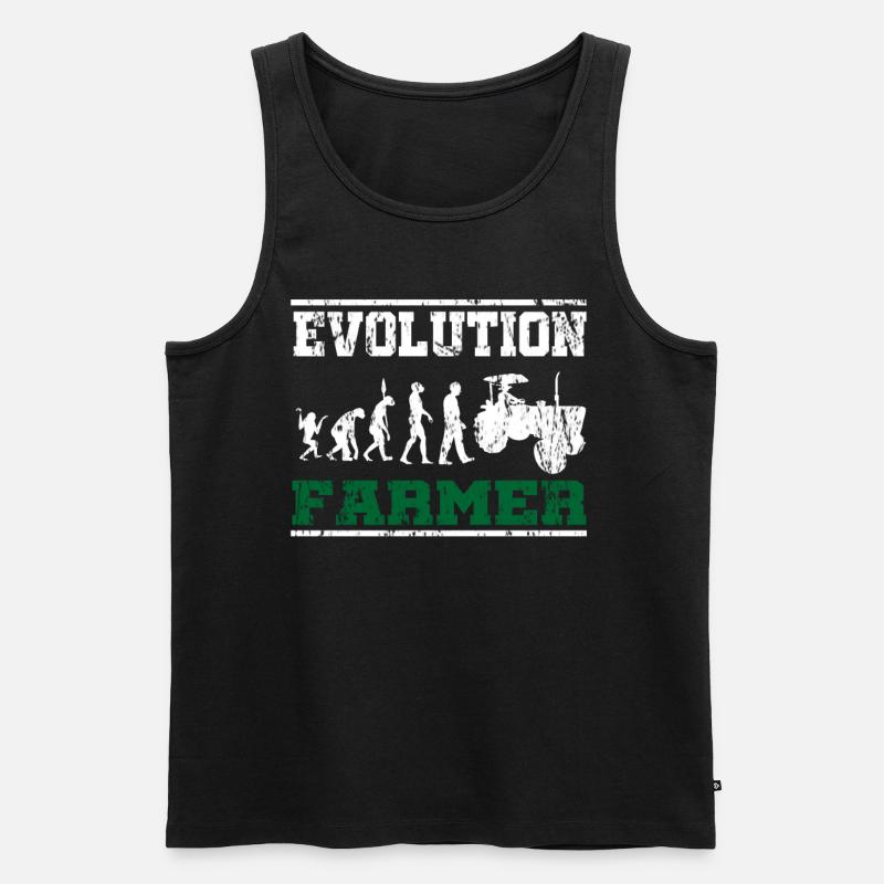 Tractor Farmer Evolution - Men's Premium Organic Tank Top - black