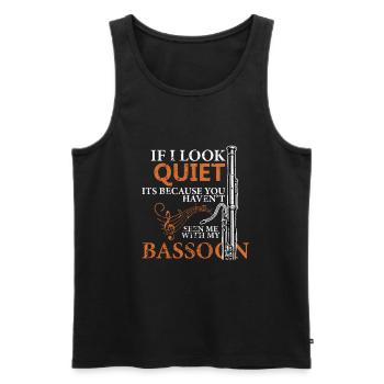 Fagott Musikinstrument Musik Musiker Geschenk - Männer Premium Bio Tank Top - Schwarz - Vorne - AI Model Male 178 light (178cm)