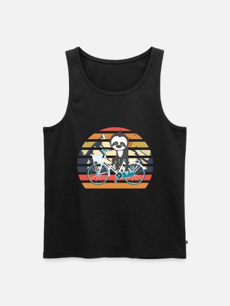 Sloth bike - Men's Premium Organic Tank Top - black
