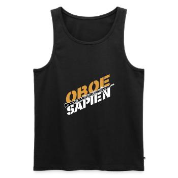 Oboe musical instrument musician gift - Men's Premium Organic Tank Top - black - Front - Michal (187cm)