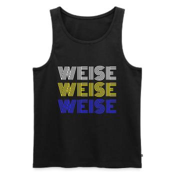 Klugscheisser Klugscheißer Klugscheiser - Männer Premium Bio Tank Top - Schwarz - Vorne - Michal (187cm)