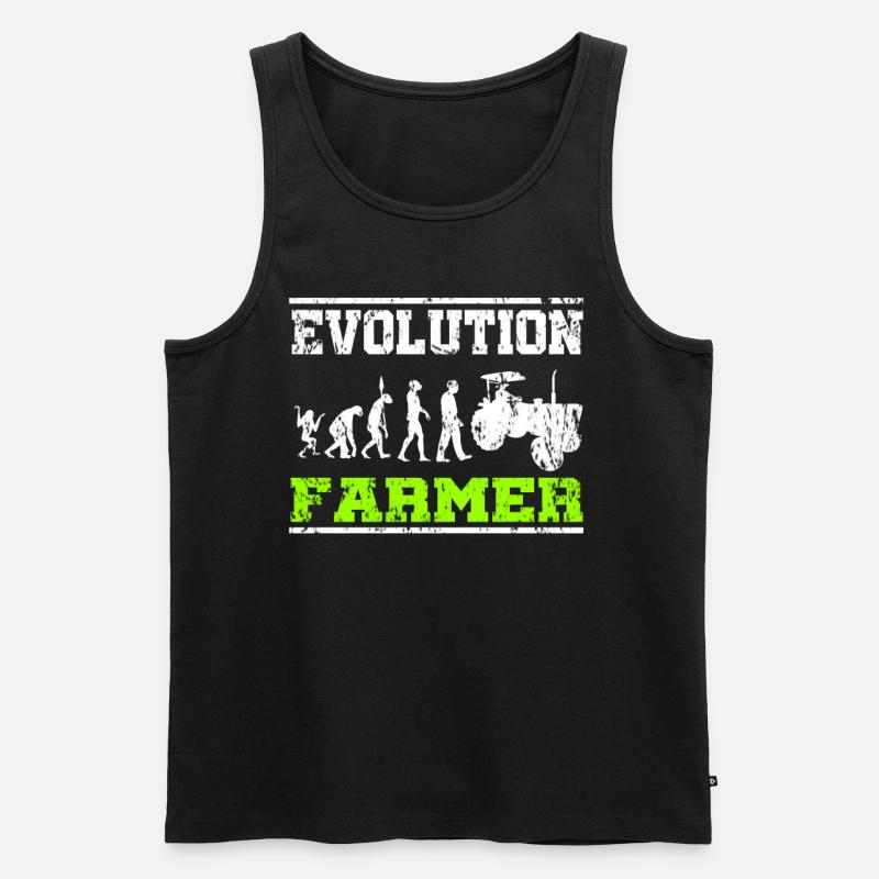 Bauer Traktor Evolution - Männer Premium Bio Tank Top - Schwarz