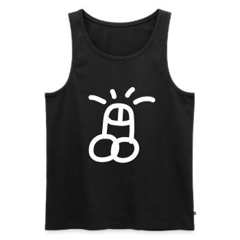 Penis Cock Schwanz Pimmel Symbol - Männer Premium Bio Tank Top - Schwarz - Vorne - AI Model Male 178 light (178cm)