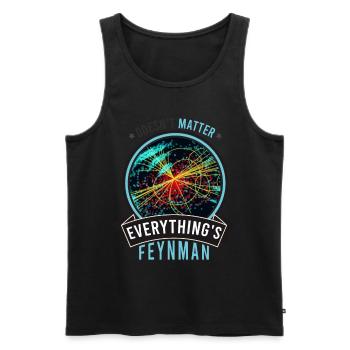 Feynman Vintage - n'a pas d'importance - Débardeur bio Premium Homme - noir - Devant - AI Model Male 178 light (178cm)