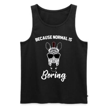 Zèbres zèbres - Débardeur bio Premium Homme - noir - Devant - Michal (187cm)