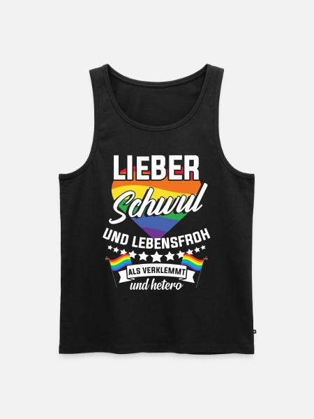 Gay funny saying gift - Men's Premium Organic Tank Top - black