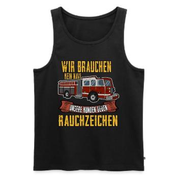 Fire Brigade Smoke Signals Fire Brigade Team Salvage Team - Men's Premium Organic Tank Top - black - Front - AI Model Male 178 light (178cm)