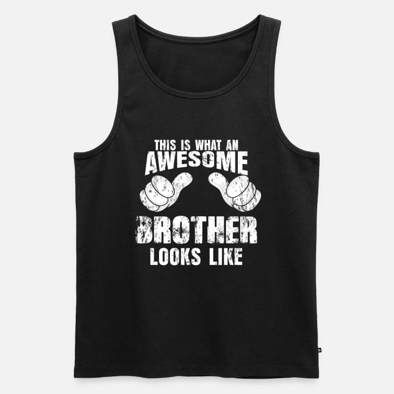 Cooler Bruder - Männer Premium Bio Tank Top - Schwarz