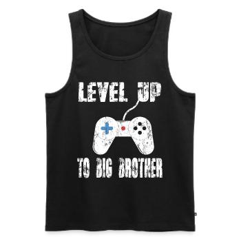 Bruder Level Up - Männer Premium Bio Tank Top - Schwarz - Vorne - Michal (187cm)
