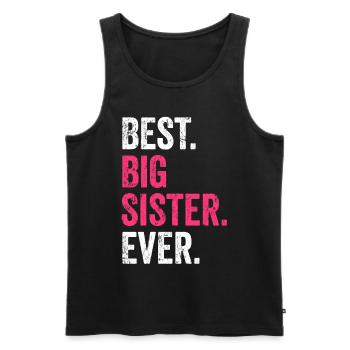 Große Schwester - Männer Premium Bio Tank Top - Schwarz - Vorne - Michal (187cm)