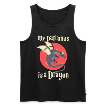 Protecteur d'histoire de dragon - Débardeur bio Premium Homme - noir - Devant - Michal (187cm)