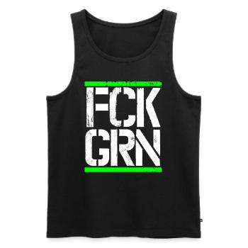 FCK GRN Gegen Grüne Diesel Fahrverbote Anti Grün - Männer Premium Bio Tank Top - Schwarz - Vorne - AI Model Male 178 light (178cm)