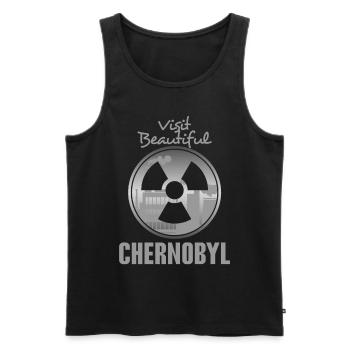 Chernobyl Ukraine - Men's Premium Organic Tank Top - black - Front - AI Model Male 178 light (178cm)