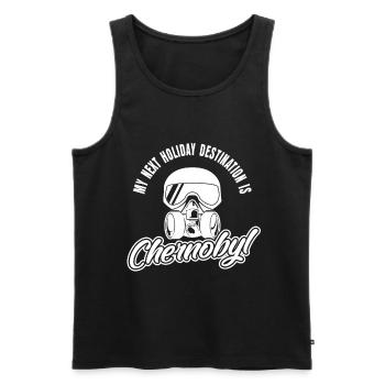 Tchernobyl touristique - Débardeur bio Premium Homme - noir - Devant - AI Model Male 178 light (178cm)