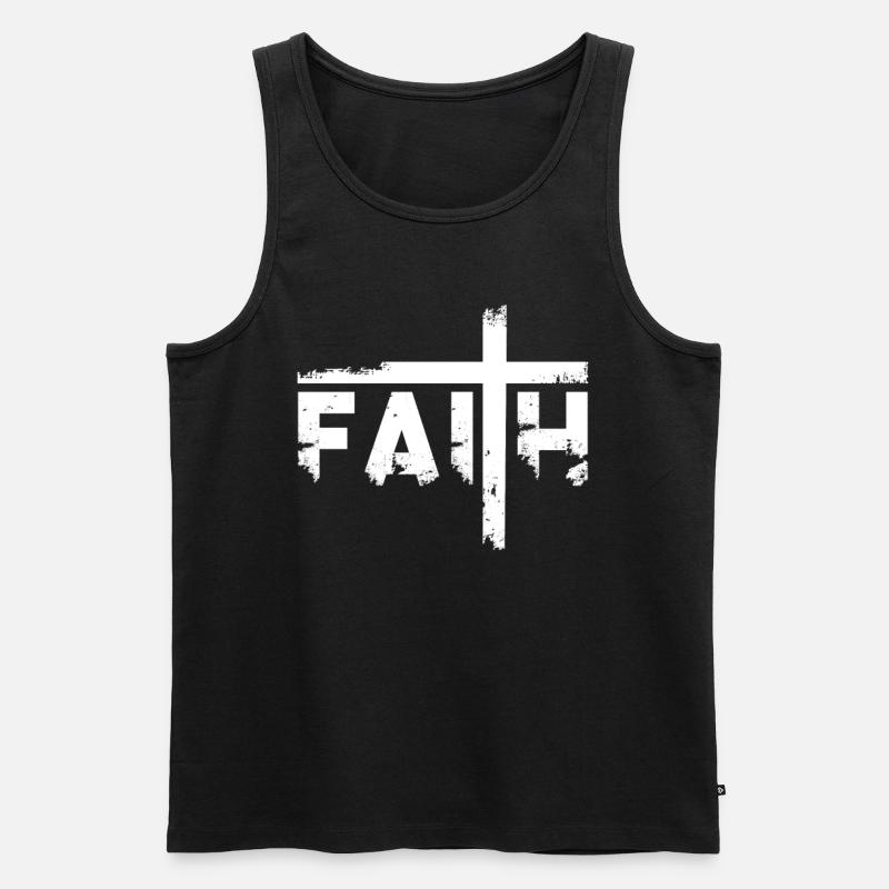 Glaube - Männer Premium Bio Tank Top - Schwarz