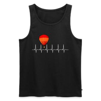 Balloonist tour de montgolfière - Débardeur bio Premium Homme - noir - Devant - AI Model Male 178 light (178cm)