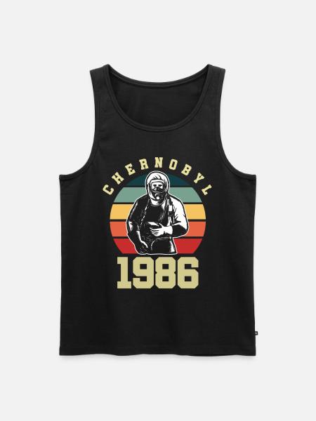 Protection de l'environnement de la centrale nucléaire de Tchernobyl - Débardeur bio Premium Homme - noir