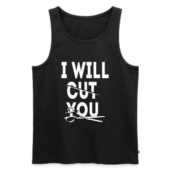 Friseur Frisör Friseurin Frisörin Friseuse - Männer Premium Bio Tank Top - Schwarz - Vorne - AI Model Male 178 light (178cm)