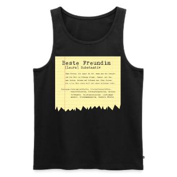 Beste Freundin Laura - Männer Premium Bio Tank Top - Schwarz - Vorne - Michal (187cm)