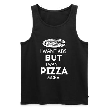 Pizza Italien Lecker Essen Geschenk - Männer Premium Bio Tank Top - Schwarz - Vorne - AI Model Male 178 light (178cm)