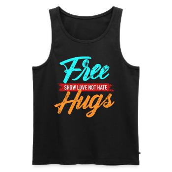 Umarmung Liebe - Männer Premium Bio Tank Top - Schwarz - Vorne - Michal (187cm)