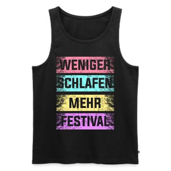 Festival Schlafen Feiern Party Sommer Geschenk - Männer Premium Bio Tank Top - Schwarz - Vorne - Michal (187cm)