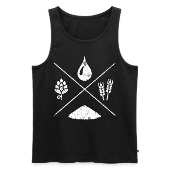 Beer hops gift - Men's Premium Organic Tank Top - black - Front - Michal (187cm)