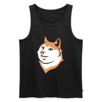 Akita Inu race de chien japonais Chien tête de chien - Débardeur bio Premium Homme - noir - Devant - Michal (187cm)