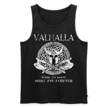 Valhalla Valknut Wikinger Germanen - Männer Premium Bio Tank Top - Schwarz - Vorne - Michal (187cm)