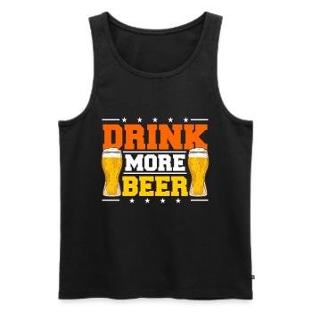 Beer Drinker Alcoholics - Men's Premium Organic Tank Top - black - Front - AI Model Male 178 light (178cm)
