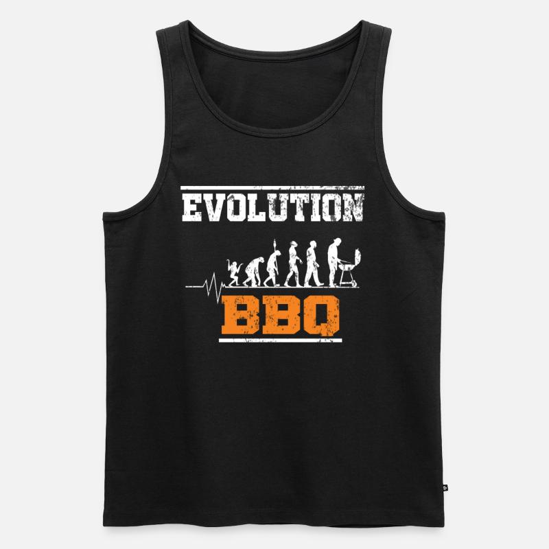 Evolution Grillen Herzschlag - Männer Premium Bio Tank Top - Schwarz