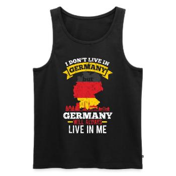Allemagne - Débardeur bio Premium Homme - noir - Devant - Michal (187cm)