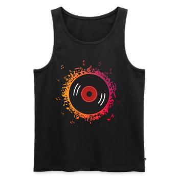 Musik DJ - Männer Premium Bio Tank Top - Schwarz - Vorne - Michal (187cm)