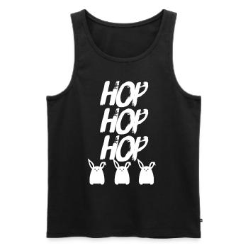 Hop Hop Hop Bunny Rabbit Gift - Men's Premium Organic Tank Top - black - Front - Michal (187cm)