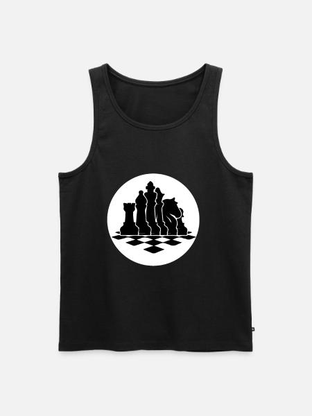 Chess chessboard strategy tactic gift - Men's Premium Organic Tank Top - black