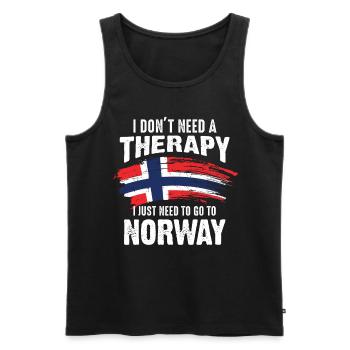 Thérapie norvégienne - Débardeur bio Premium Homme - noir - Devant - AI Model Male 178 light (178cm)