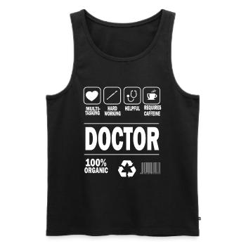 Médecin médecin chirurgien chirurgien cadeau - Débardeur bio Premium Homme - noir - Devant - Michal (187cm)