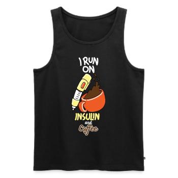 Funny diabetes shirt - Men's Premium Organic Tank Top - black - Front - Michal (187cm)