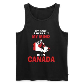 Canada USA - Débardeur bio Premium Homme - noir - Devant - Michal (187cm)