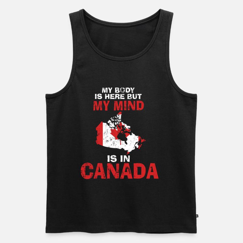 Kanada - Männer Premium Bio Tank Top - Schwarz