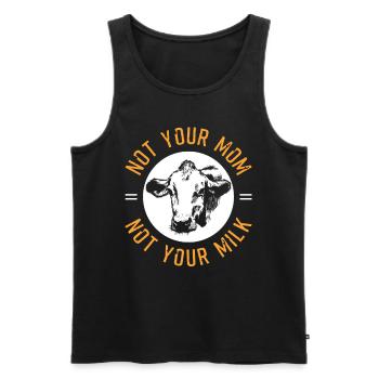 Cow mother gift idea - Men's Premium Organic Tank Top - black - Front - Michal (187cm)